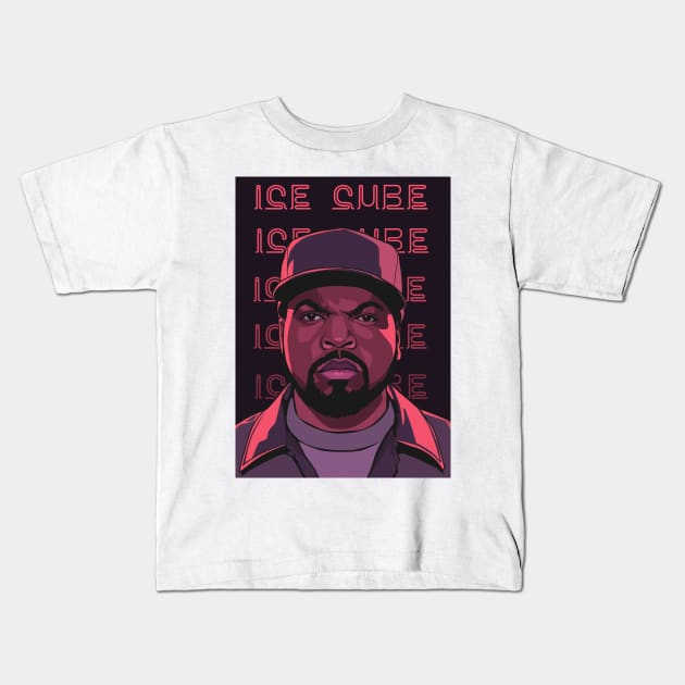 ICE CUBE Kids T-Shirt by origin illustrations